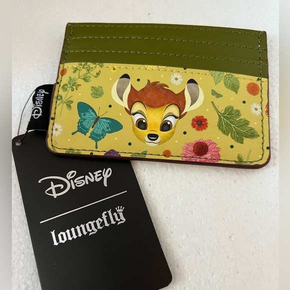 Disney x Loungefly Bambi Portrait Floral Cardholder NWT Deer Card ID Holder - Picture 2 of 7